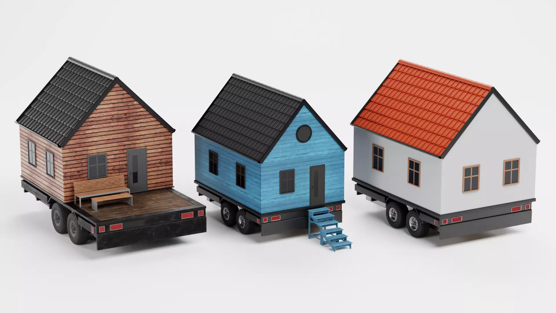 -Tiny Houses- Low-poly 3D model_2