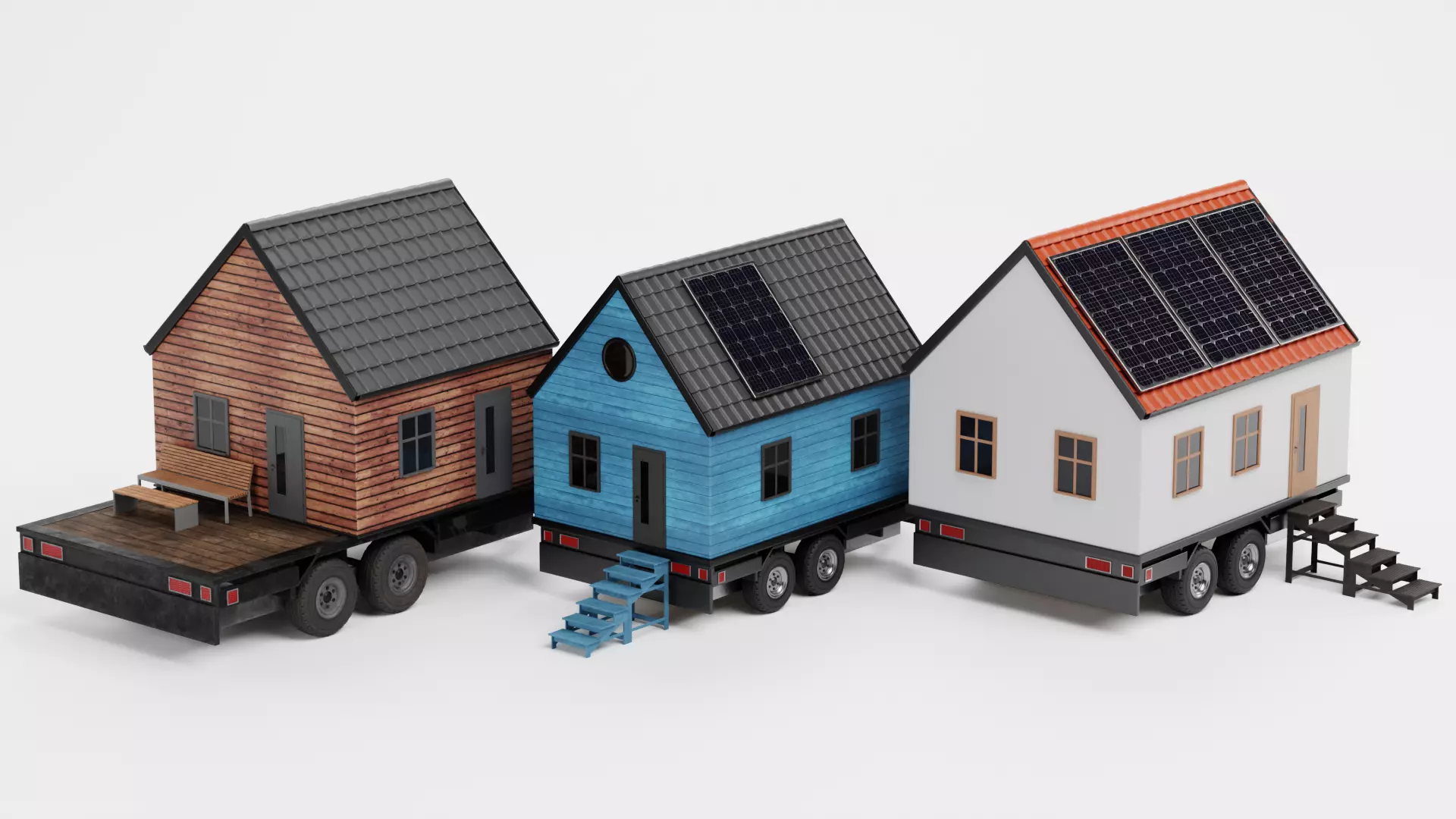 -Tiny Houses- Low-poly 3D model_0