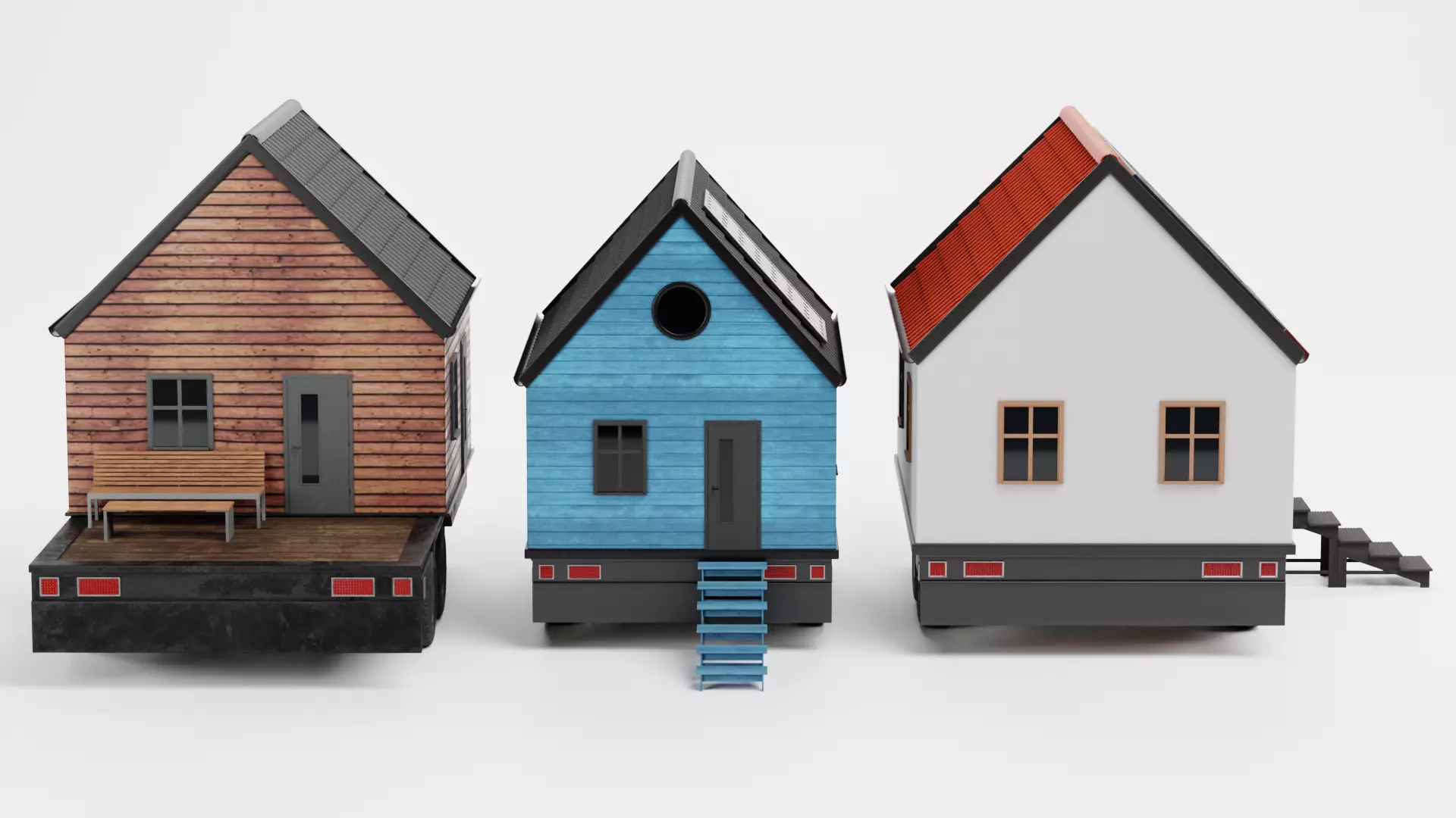 -Tiny Houses- Low-poly 3D model_1