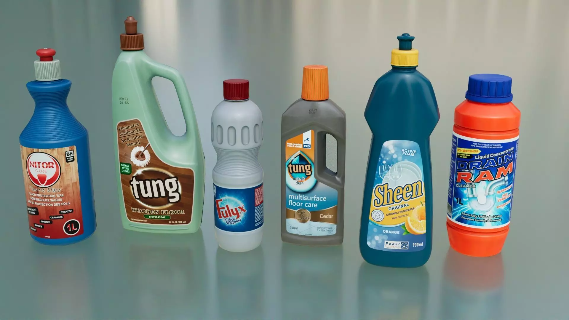 Cleaning products 3D Model Collection_0