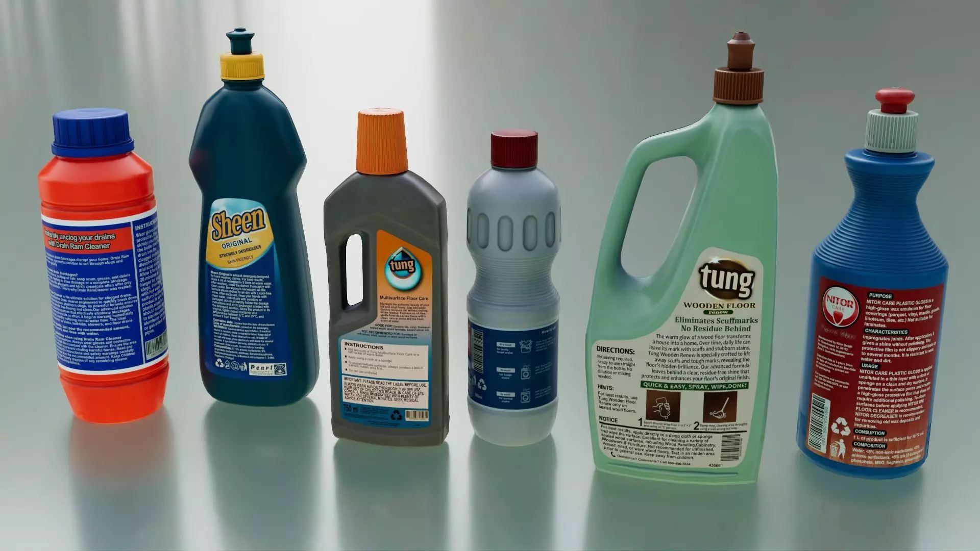 Cleaning products 3D Model Collection_2