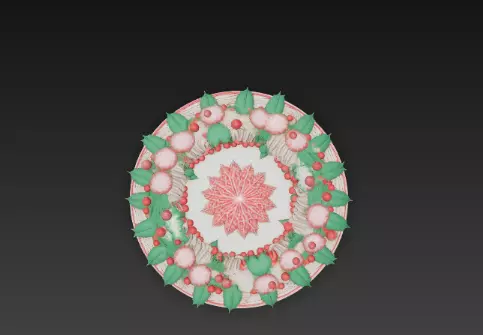 3D Holiday Cake with Christmas Decoration 3D print model_5