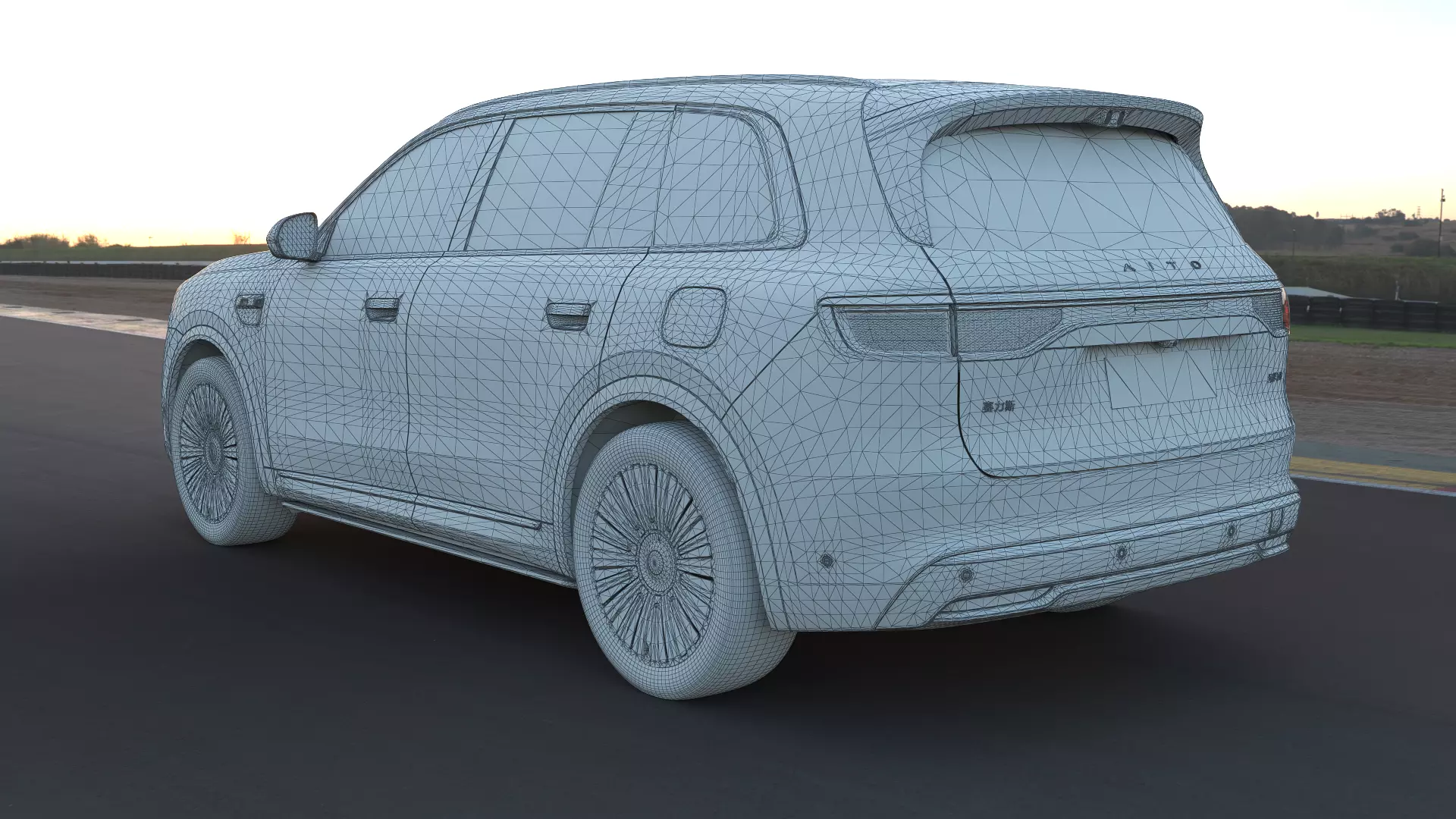 2026 Huawei HIMA Aiot M8 Ultra with interior Low-poly 3D model_30