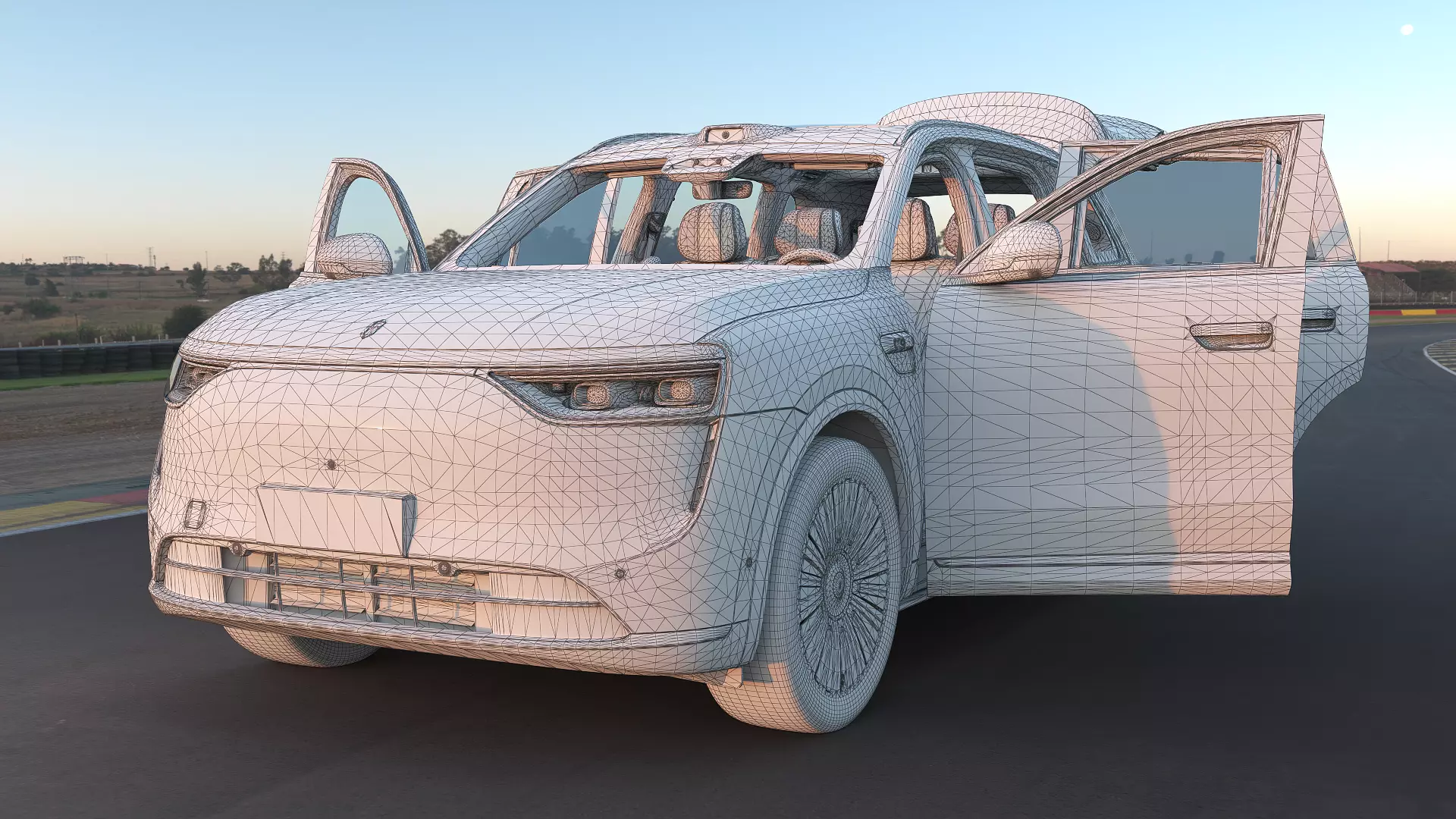 2026 Huawei HIMA Aiot M8 Ultra with interior Low-poly 3D model_16