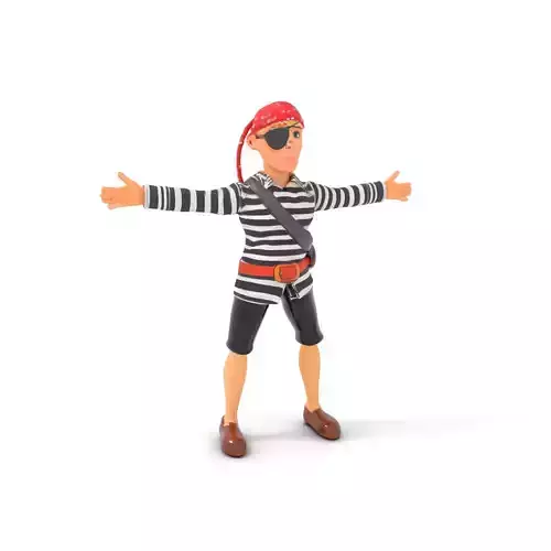 Striped Pirate Outfit model pack
