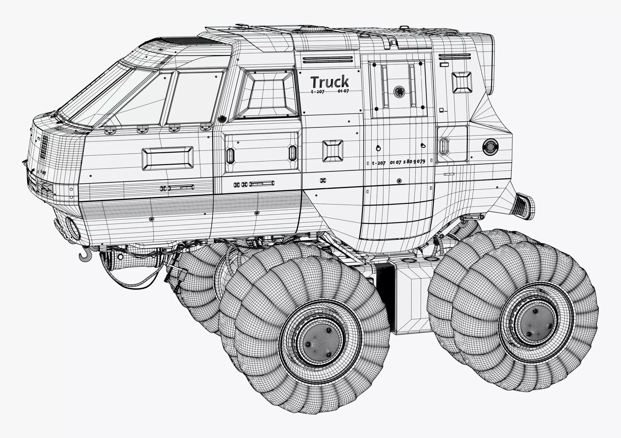 Sci-Fi Exploration Vehicle M1 3D model_8