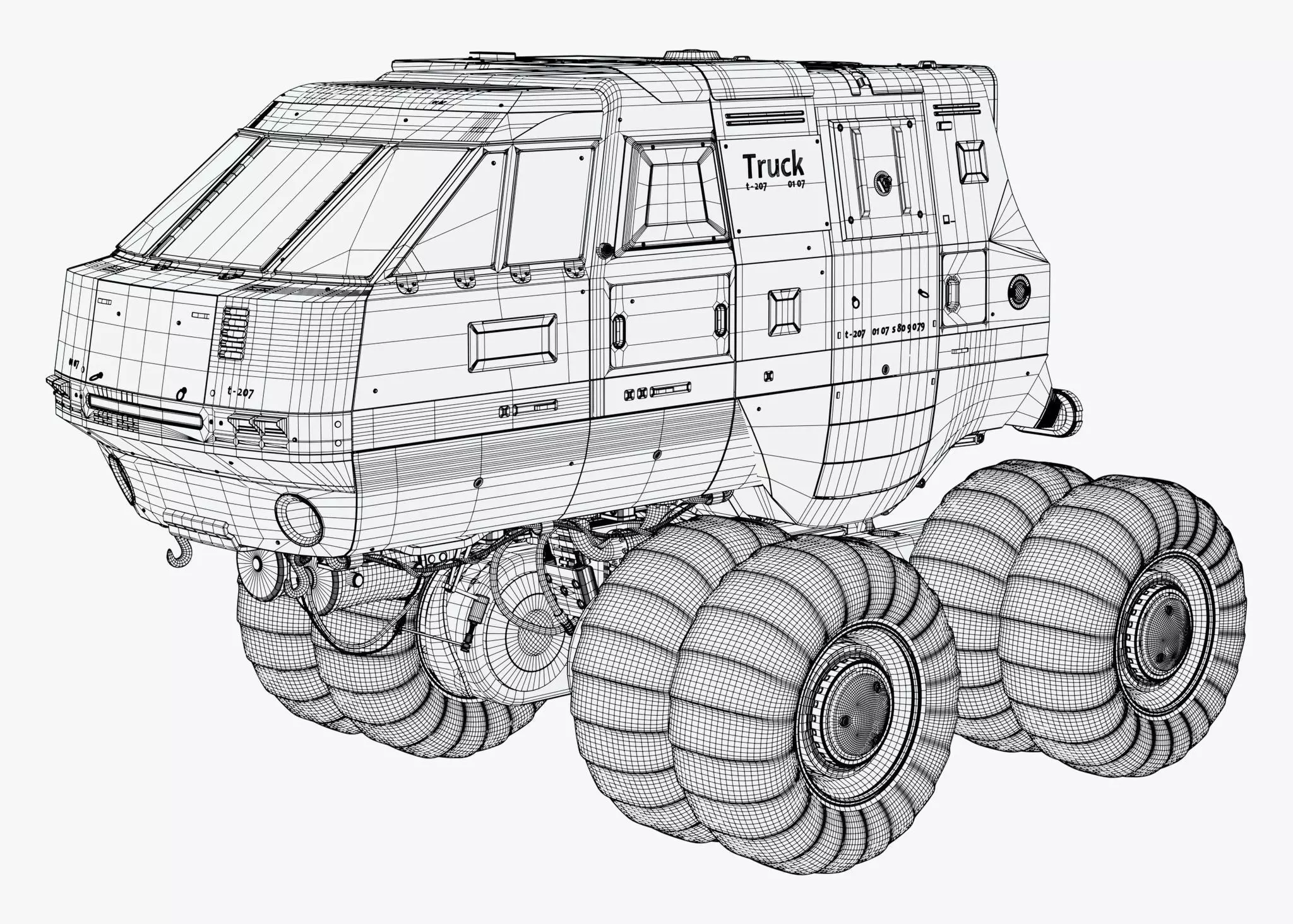 Sci-Fi Exploration Vehicle M1 3D model_5