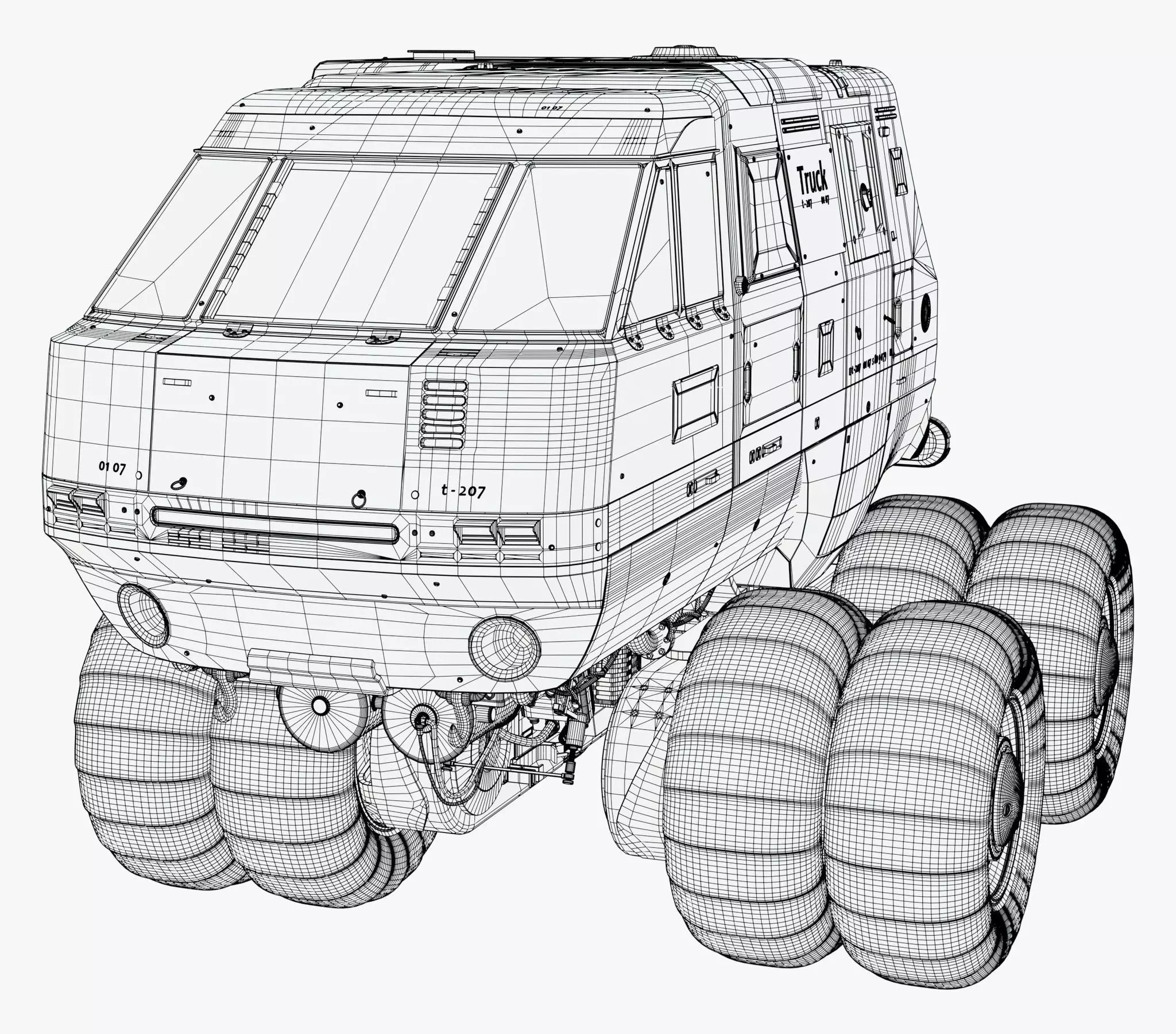 Sci-Fi Exploration Vehicle M1 3D model_9