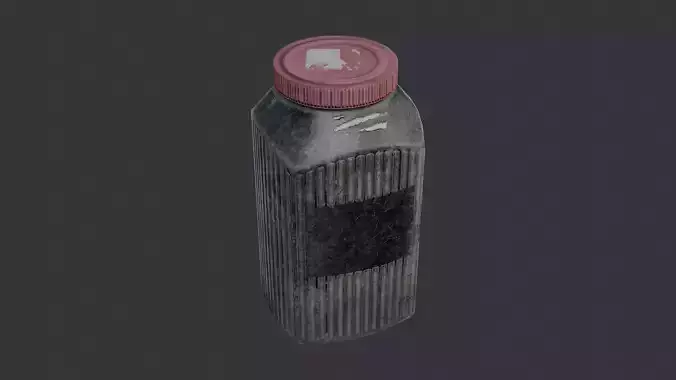 Rustic jar with red cap for pantry visuals