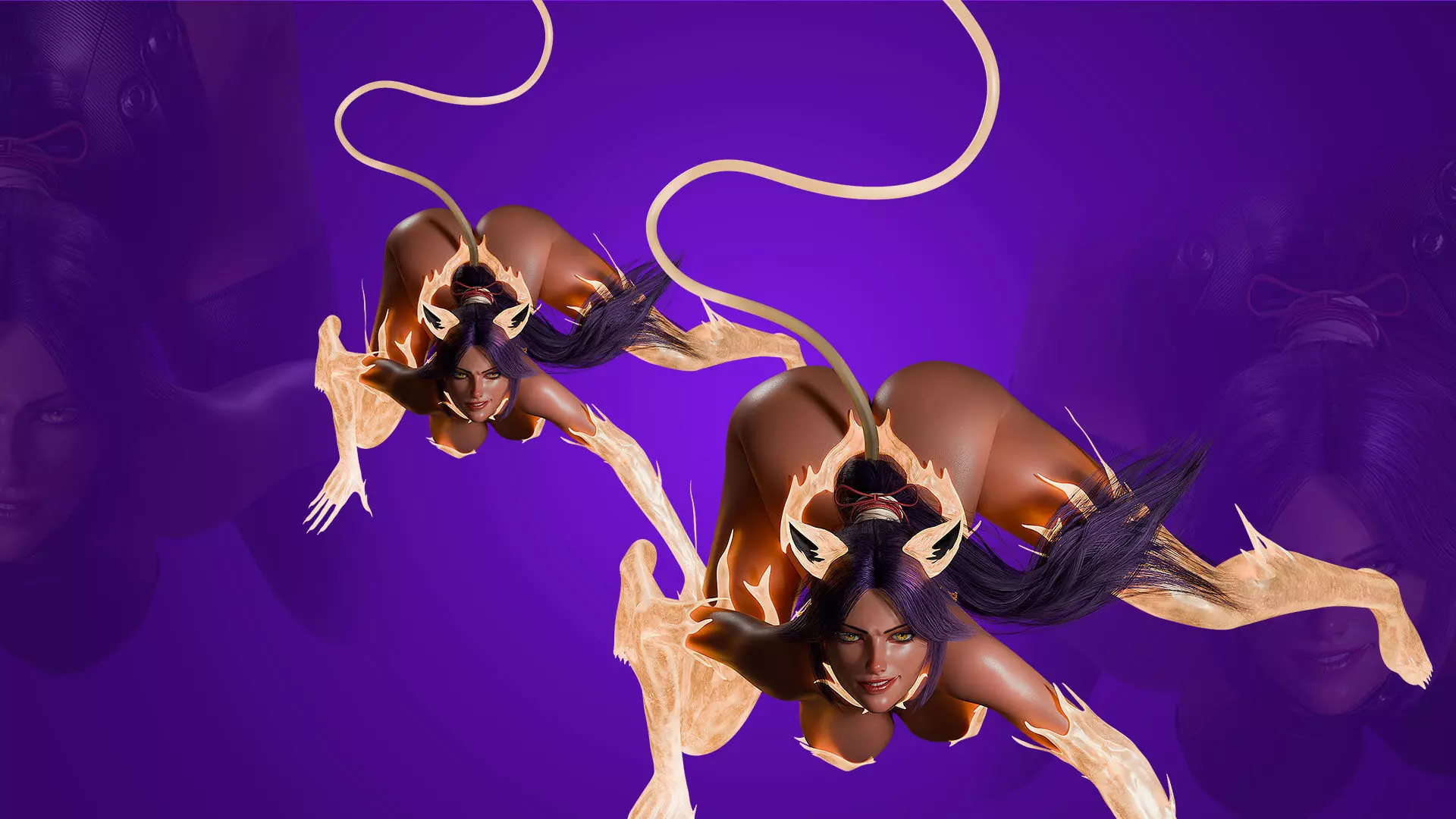 Yoruichi - Bleach - 3D Blender Model Low-poly 3D model_18