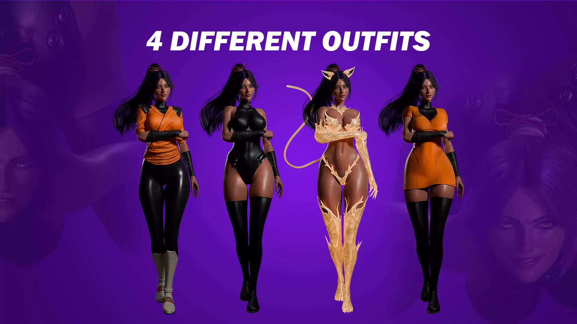 Yoruichi - Bleach - 3D Blender Model Low-poly 3D model_3