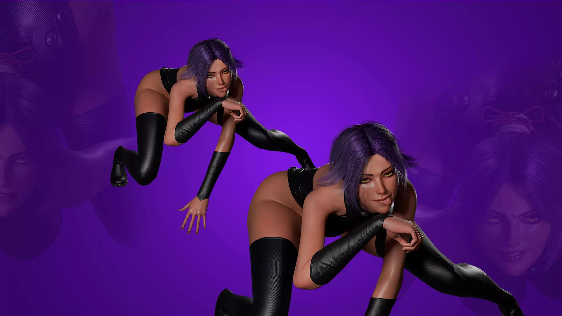 Yoruichi - Bleach - 3D Blender Model Low-poly 3D model_23