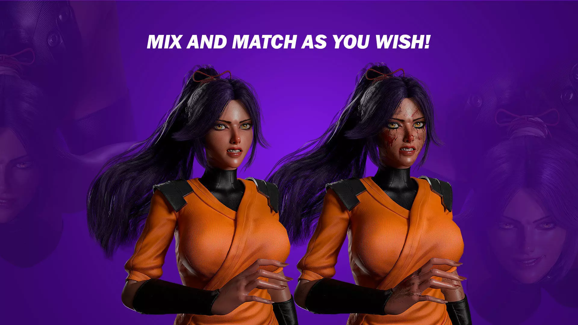Yoruichi - Bleach - 3D Blender Model Low-poly 3D model_6