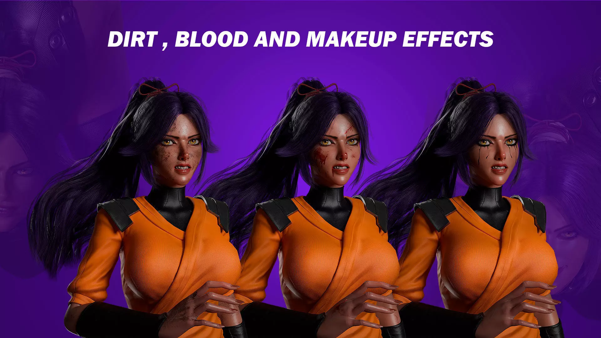 Yoruichi - Bleach - 3D Blender Model Low-poly 3D model_5