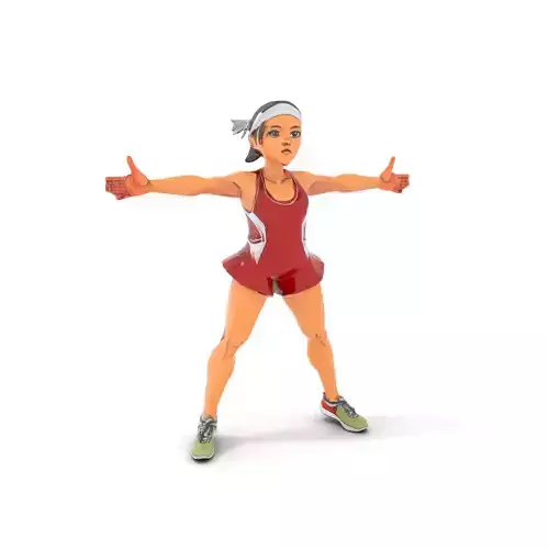 Athletic Cheerleader Character model pack