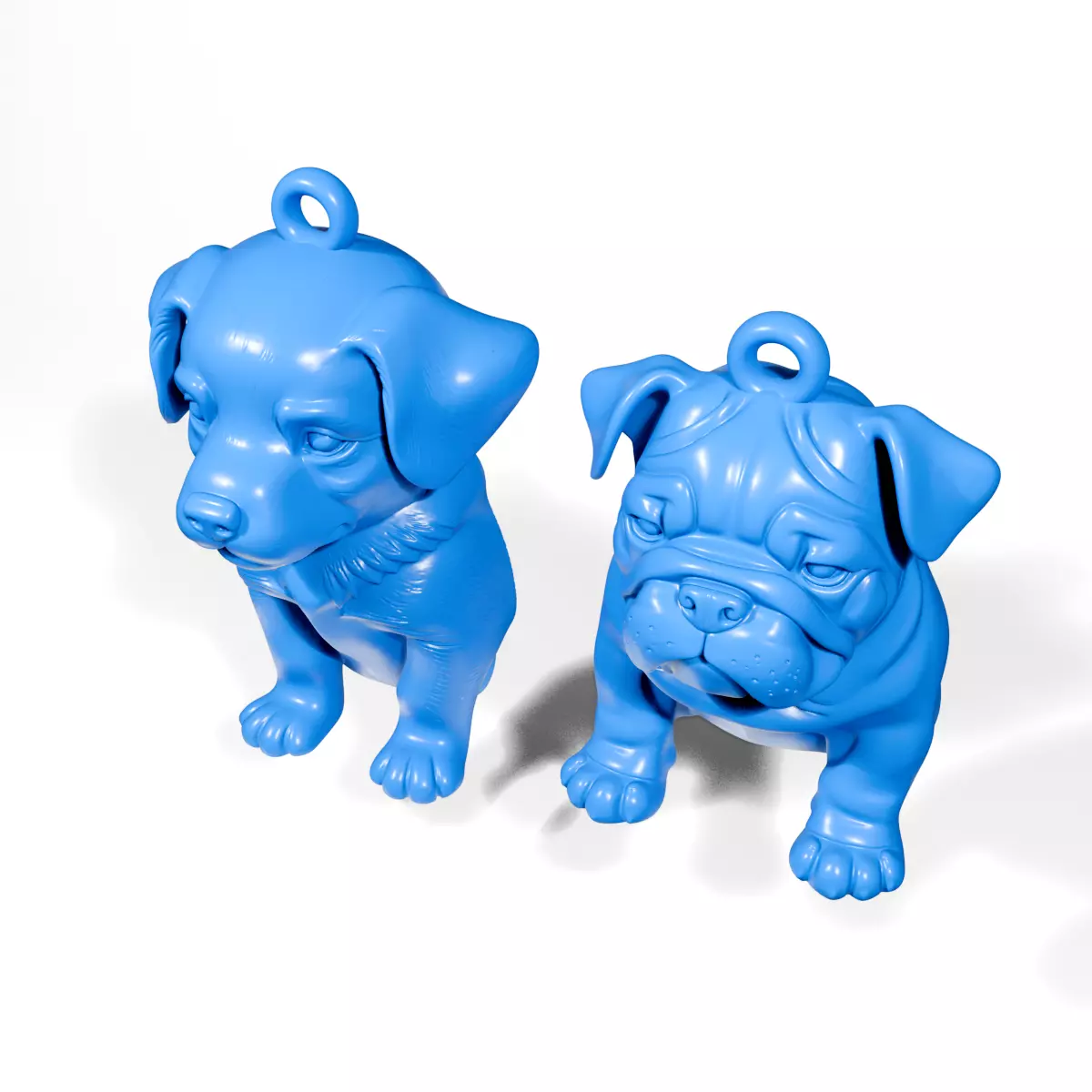 Dog pendants 3D print model_5
