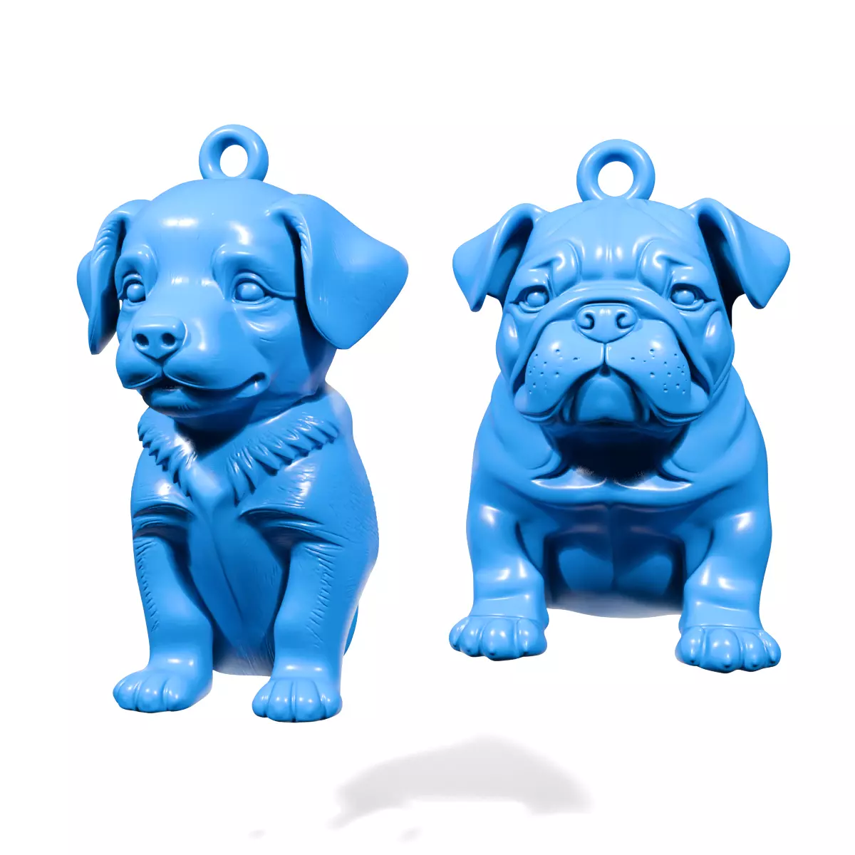 Dog pendants 3D print model_4