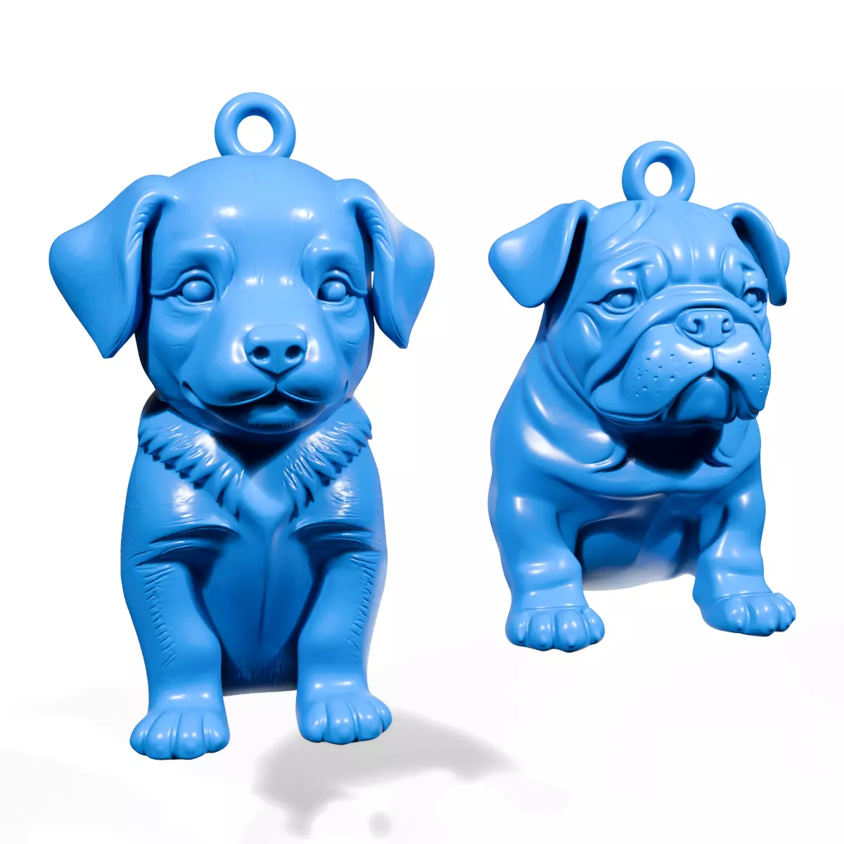 Dog pendants 3D print model_2