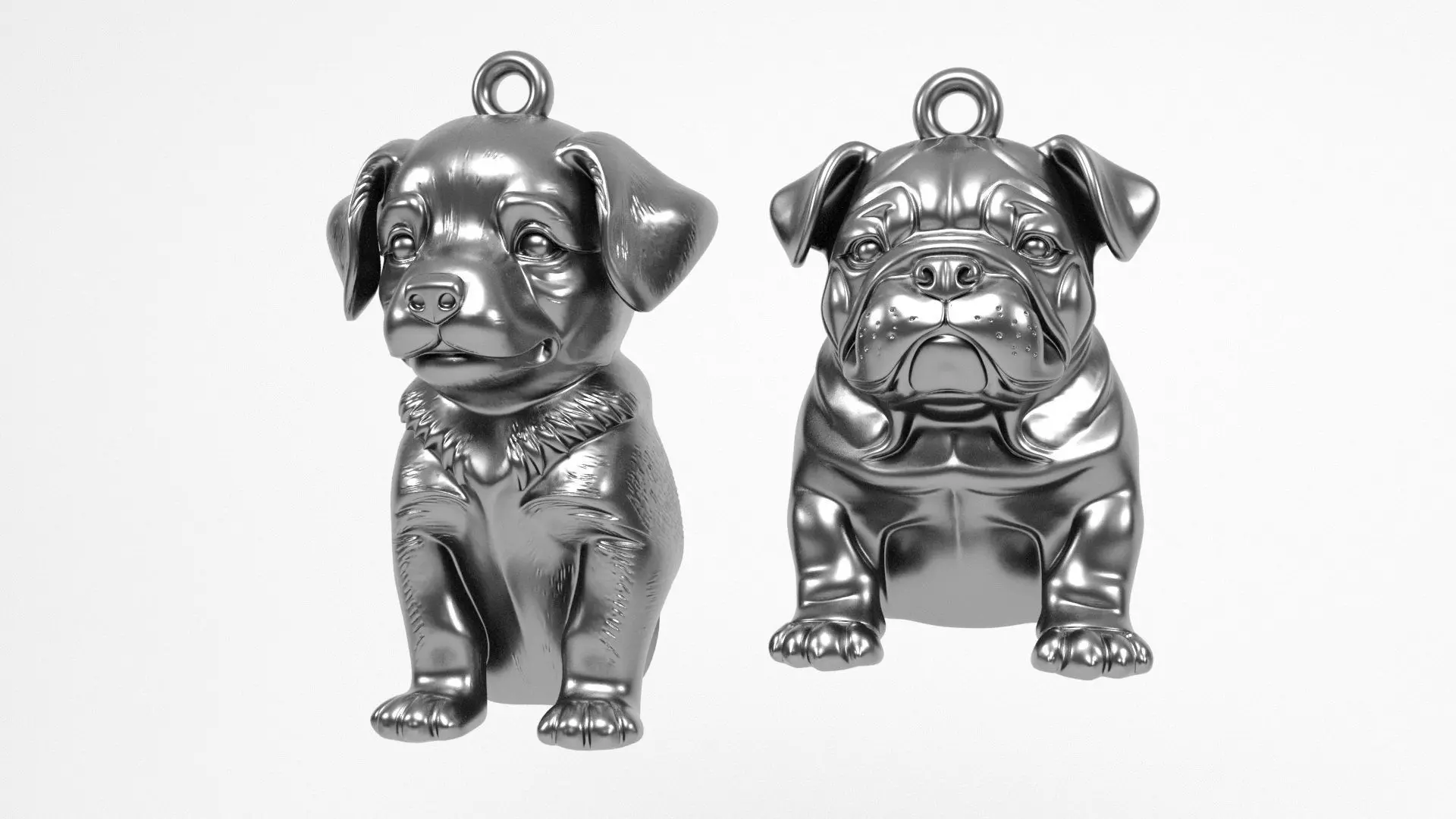 Dog pendants 3D print model_1