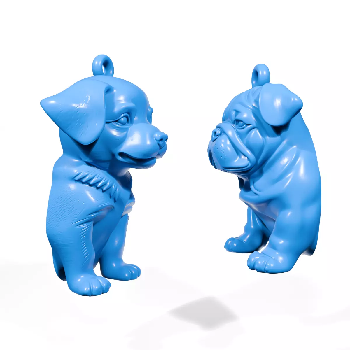 Dog pendants 3D print model_3