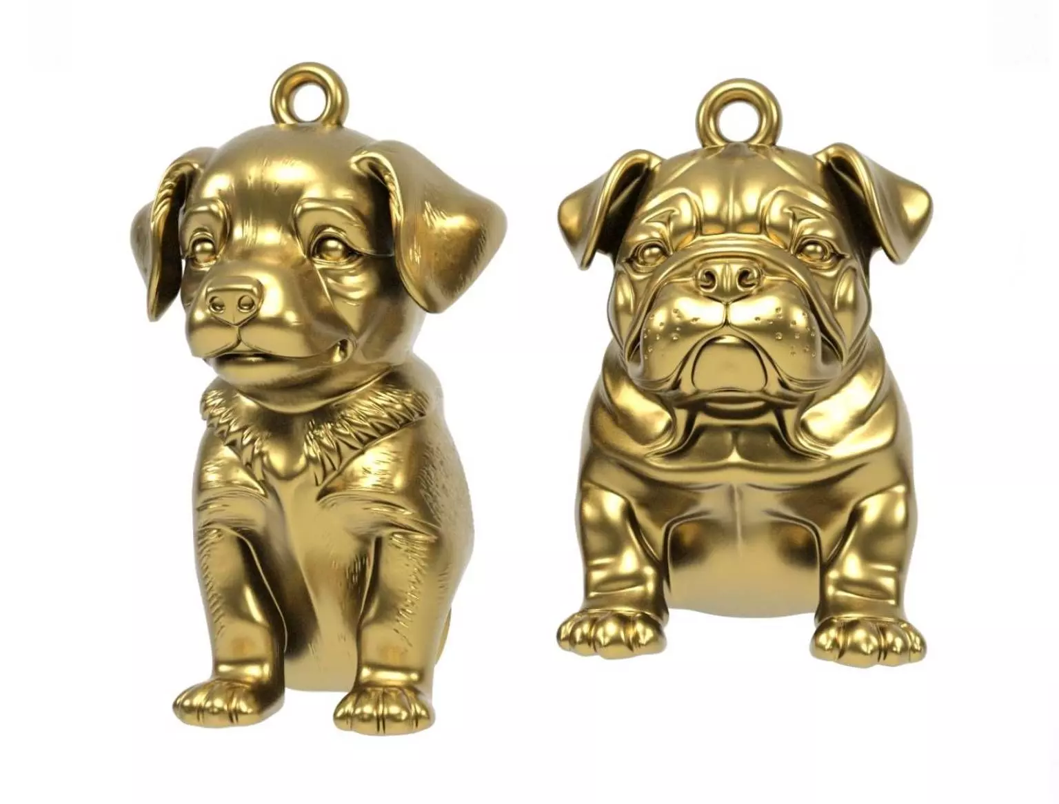 Dog pendants 3D print model_0