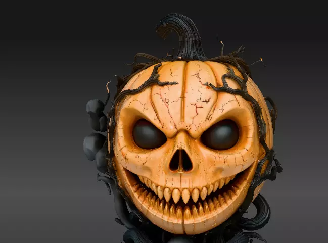jack-o-lantern Halloween Pumpkin 3D Model Pumpkin Print-Ready 3D print model_6