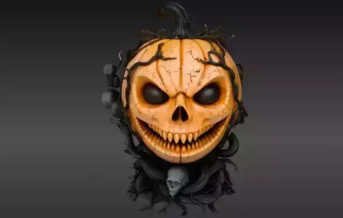 jack-o-lantern Halloween Pumpkin 3D Model Pumpkin Print-Ready 3D print model jack-o-lantern Halloween Pumpkin 3D Model Pumpkin Print-Ready 3D print model
