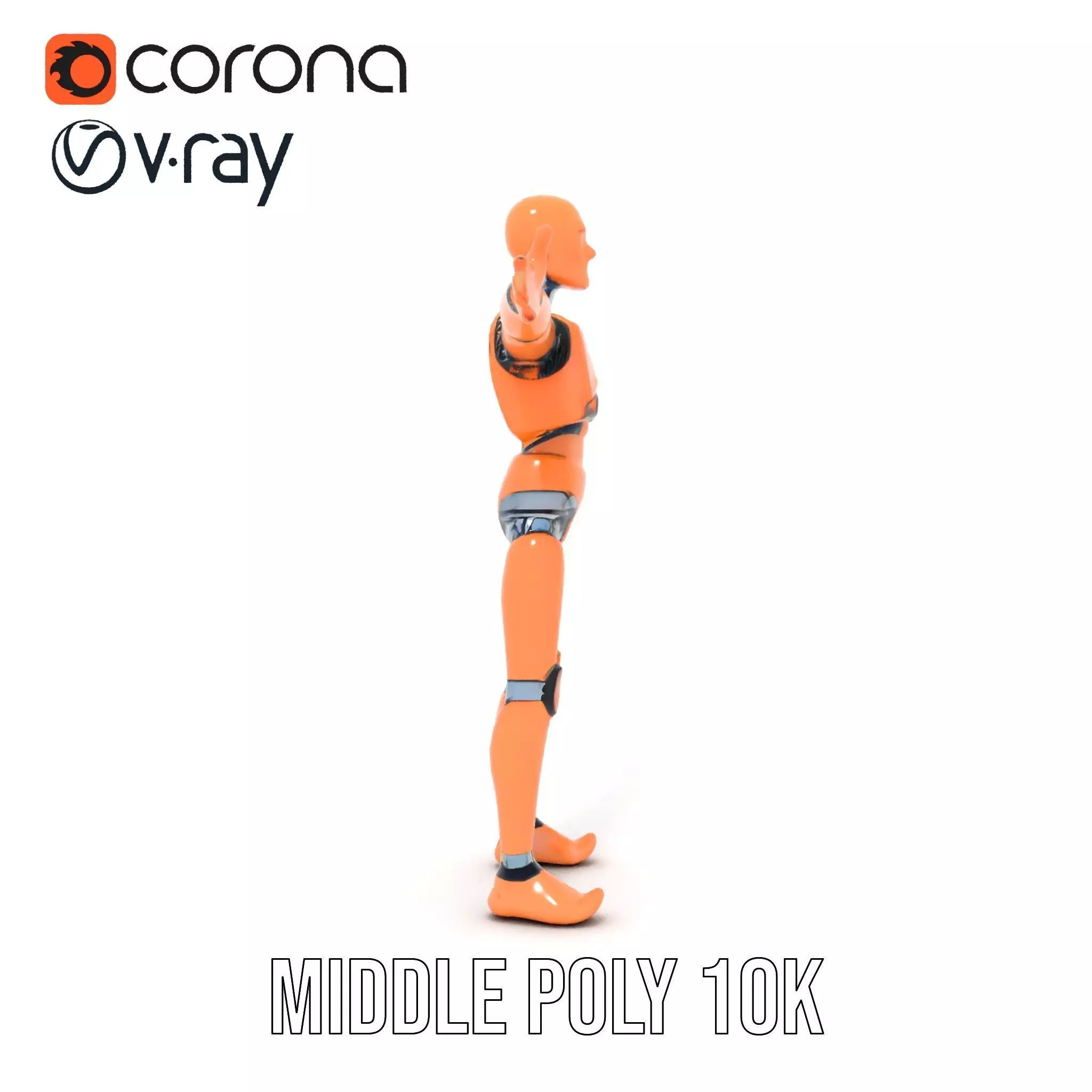 Orange Crash Test Dummy model pack Low-poly 3D model_31