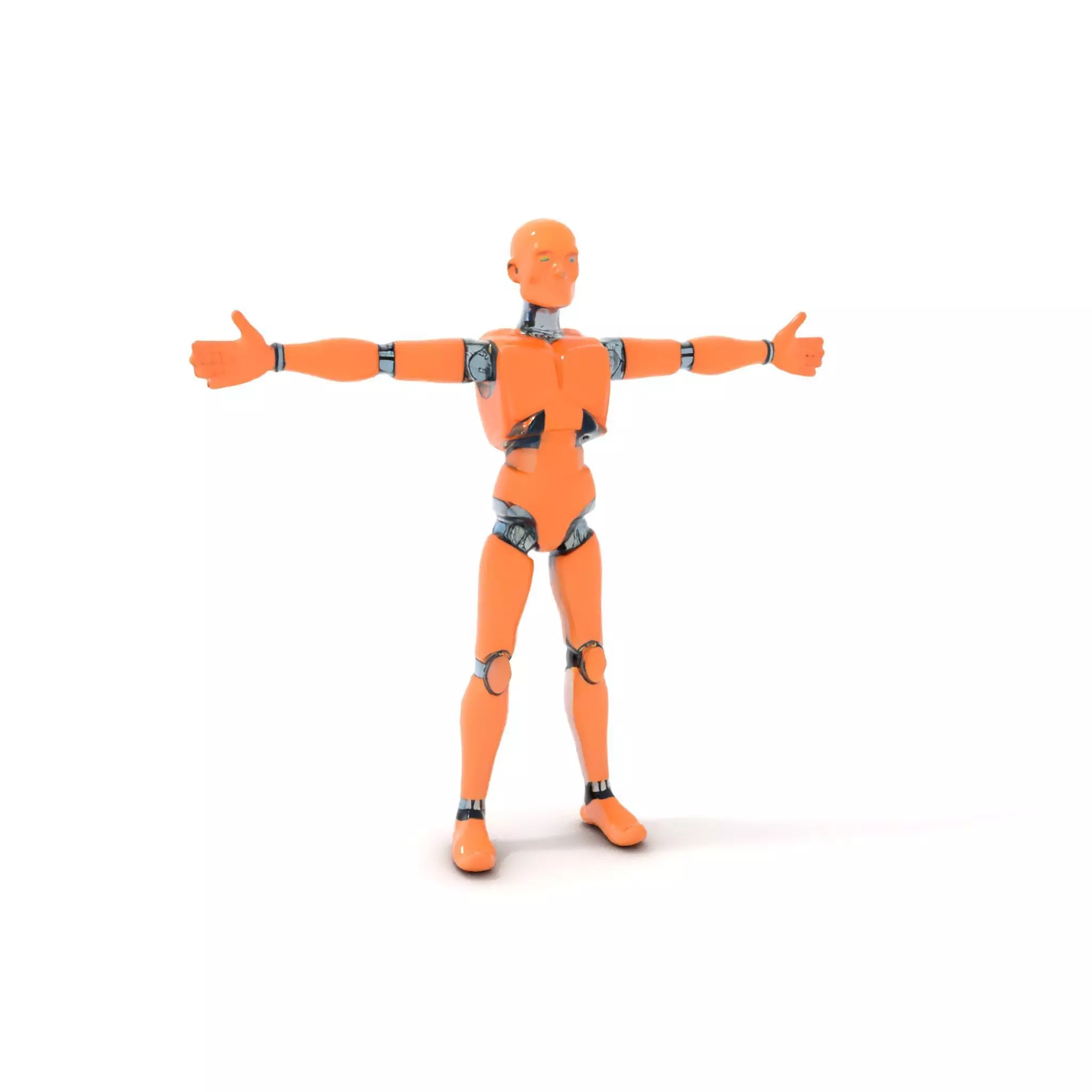 Orange Crash Test Dummy model pack Low-poly 3D model_0