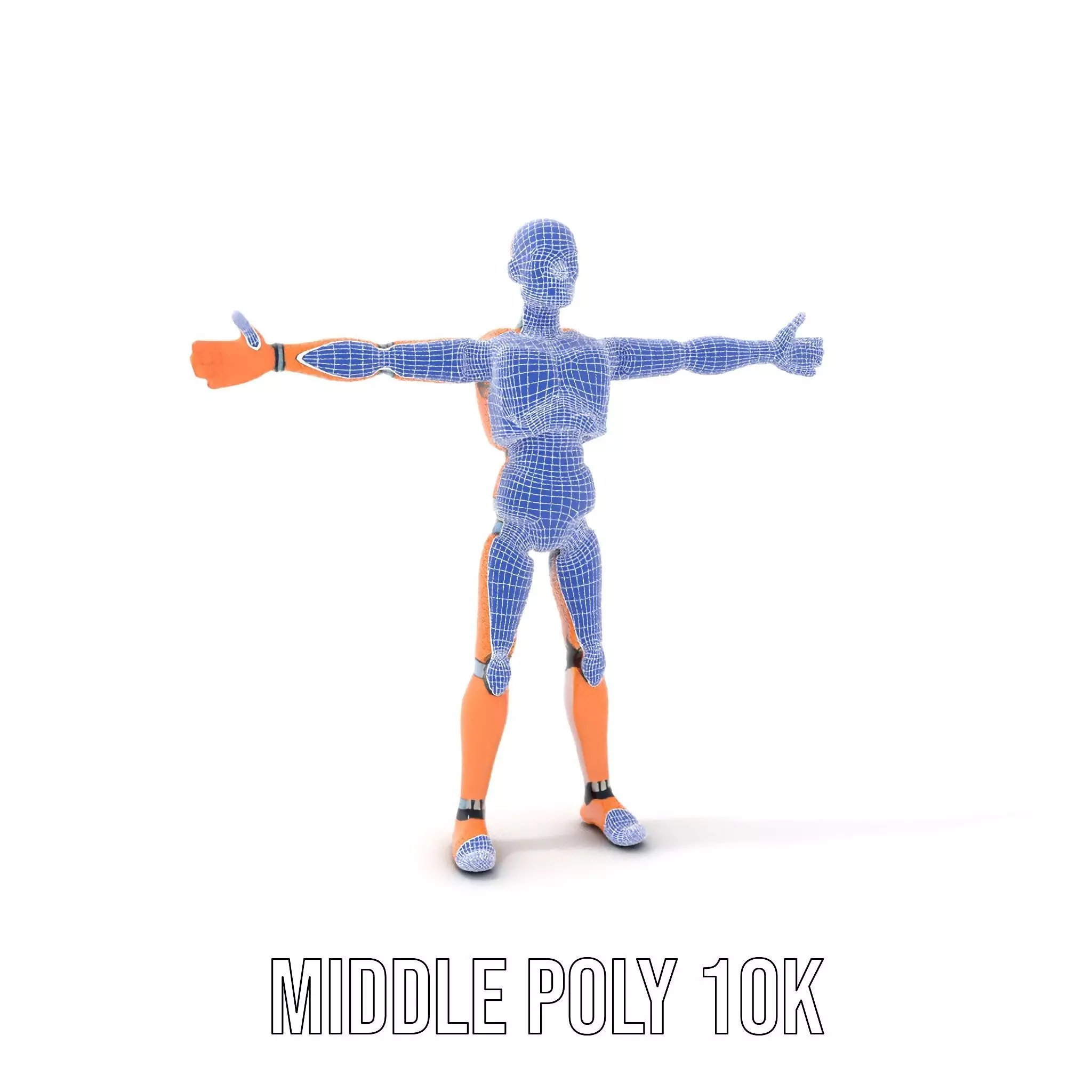 Orange Crash Test Dummy model pack Low-poly 3D model_6