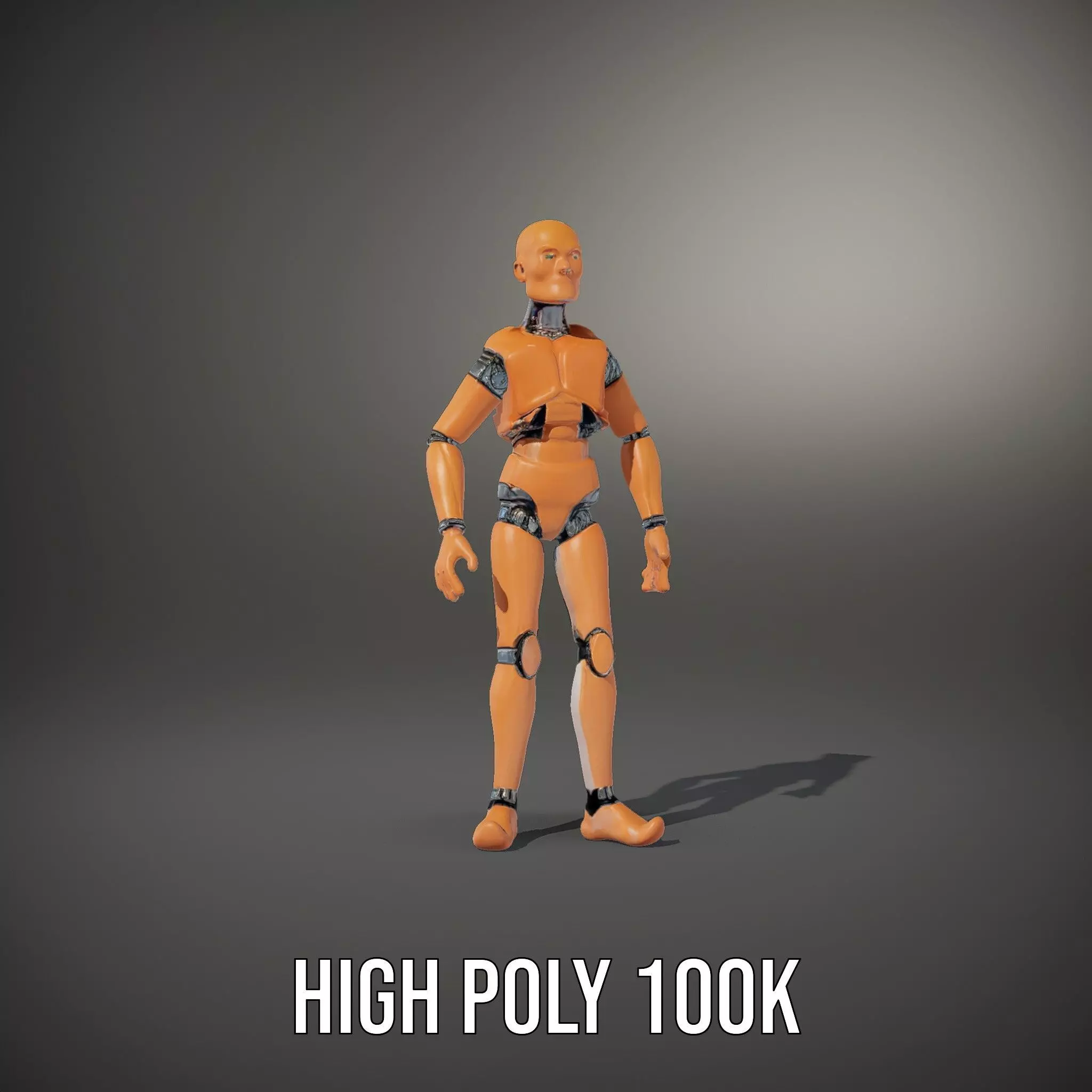 Orange Crash Test Dummy model pack Low-poly 3D model_8
