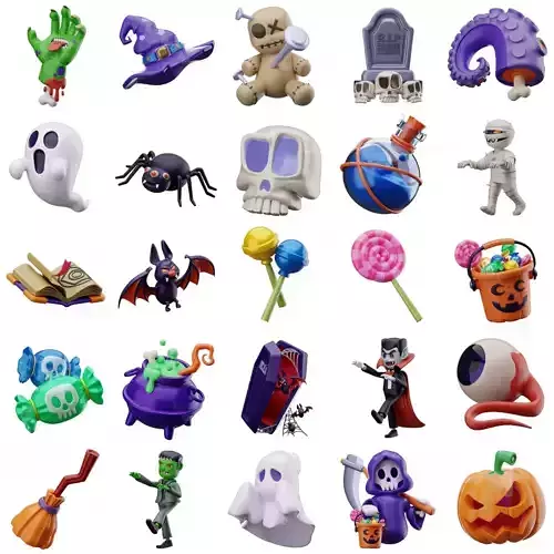 Halloween Decor Collection with Spooky and Festive Elements