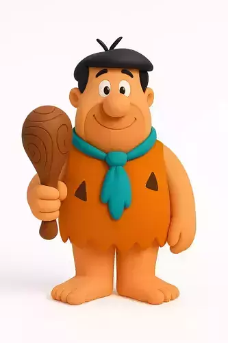 Fred Flintstone Stylized 3D Character Model