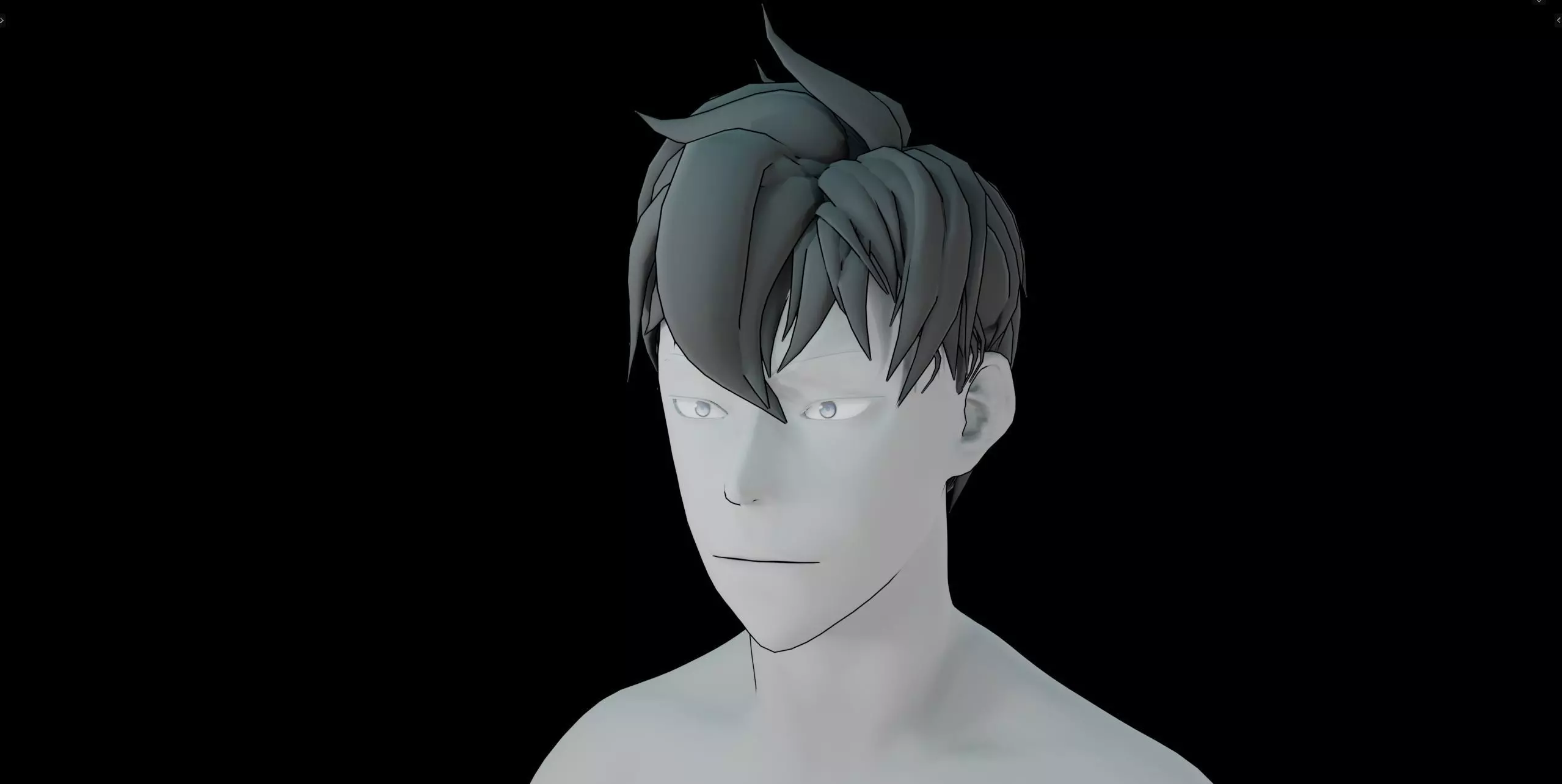 Anime Style Male Anatomy Character Base Model 3D model_15