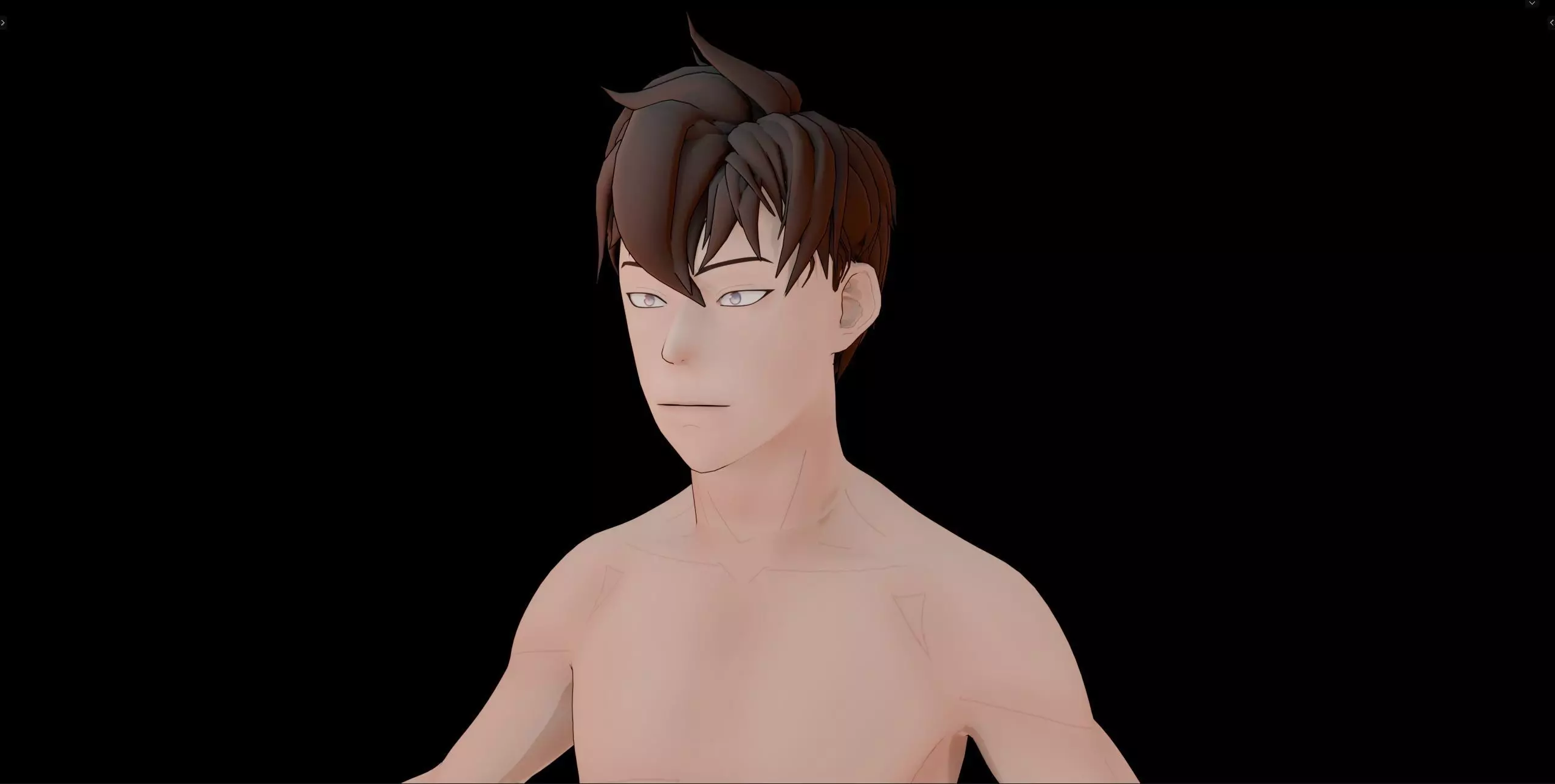 Anime Style Male Anatomy Character Base Model 3D model_10