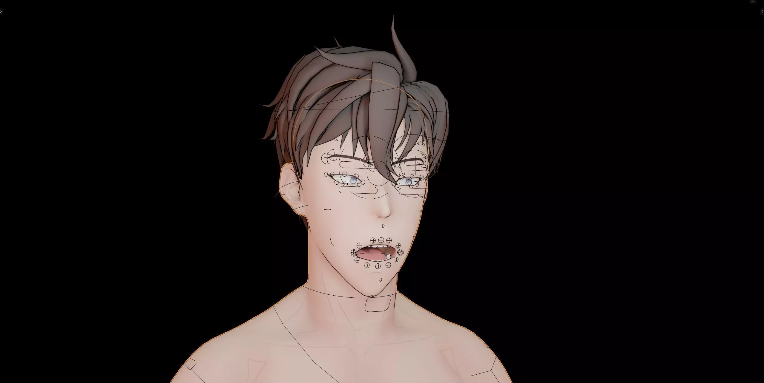 Anime Style Male Anatomy Character Base Model 3D model_0