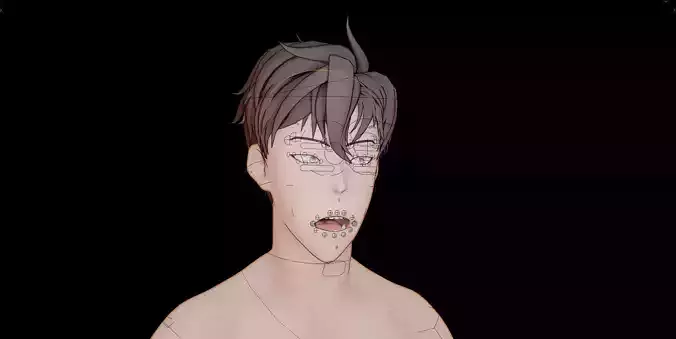 Anime Style Male Anatomy Character Base Model