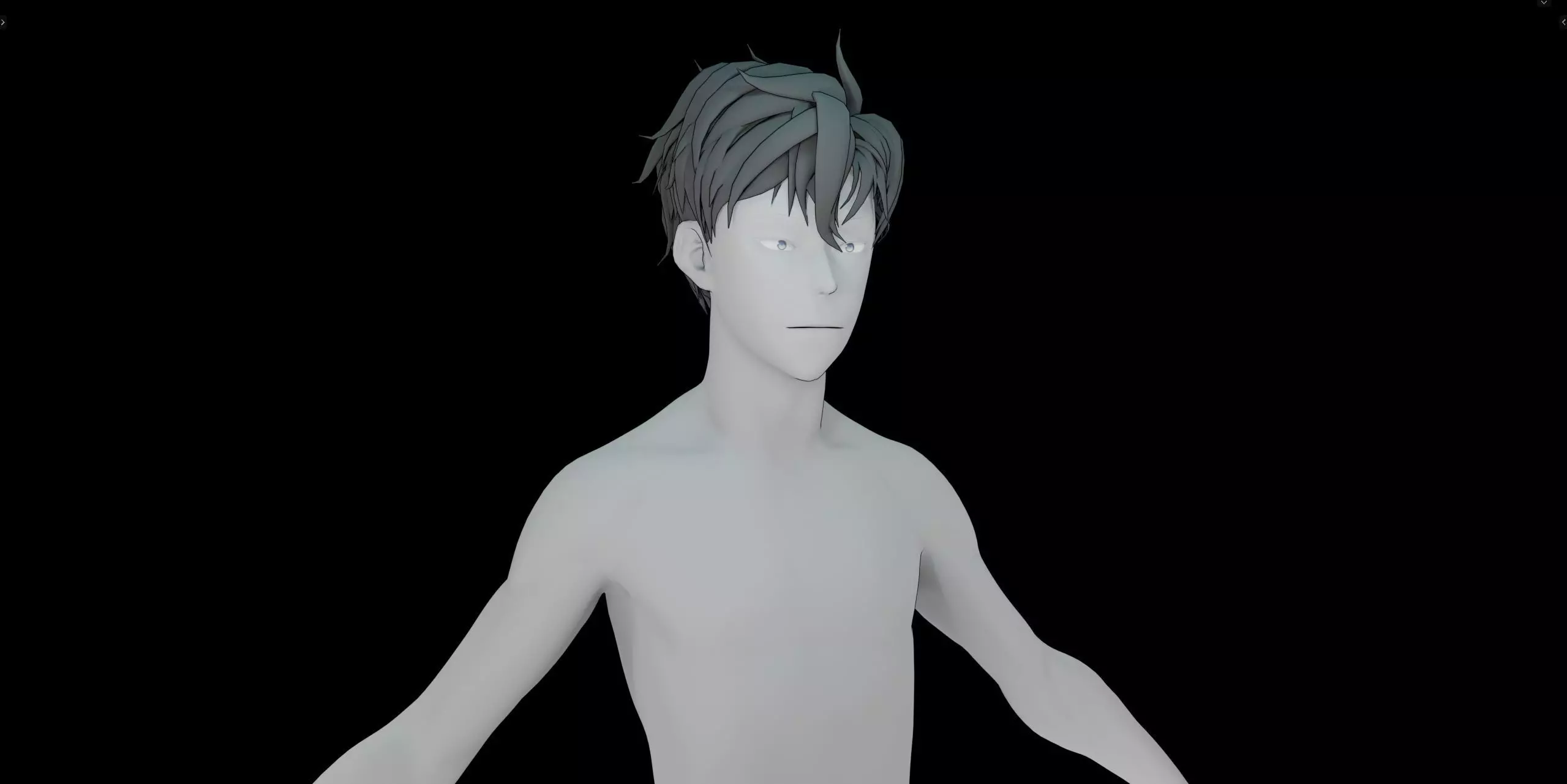 Anime Style Male Anatomy Character Base Model 3D model_16