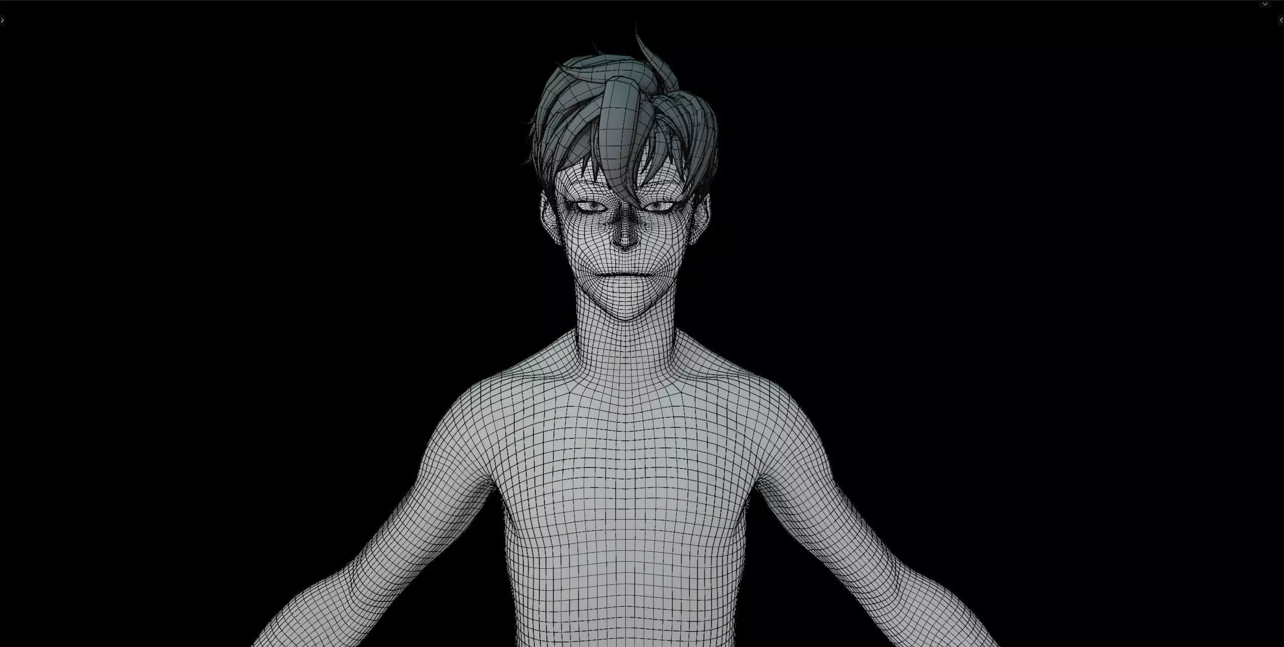 Anime Style Male Anatomy Character Base Model 3D model_5