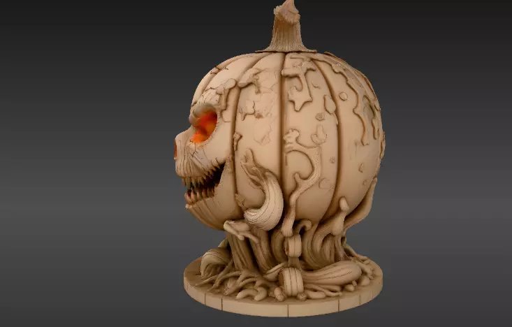 Jack-O-Lantern Halloween Pumpkin 3D Model Two Pack Multi-Pack 2 3D model_15