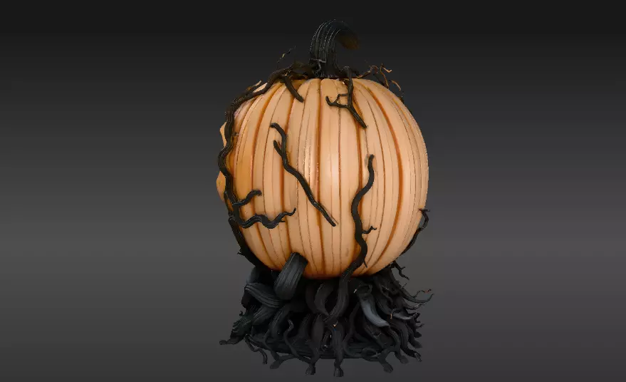 Jack-O-Lantern Halloween Pumpkin 3D Model Two Pack Multi-Pack 2 3D model_13