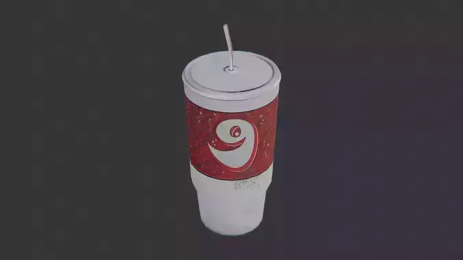 Large Trash Soda Cup with Straw
