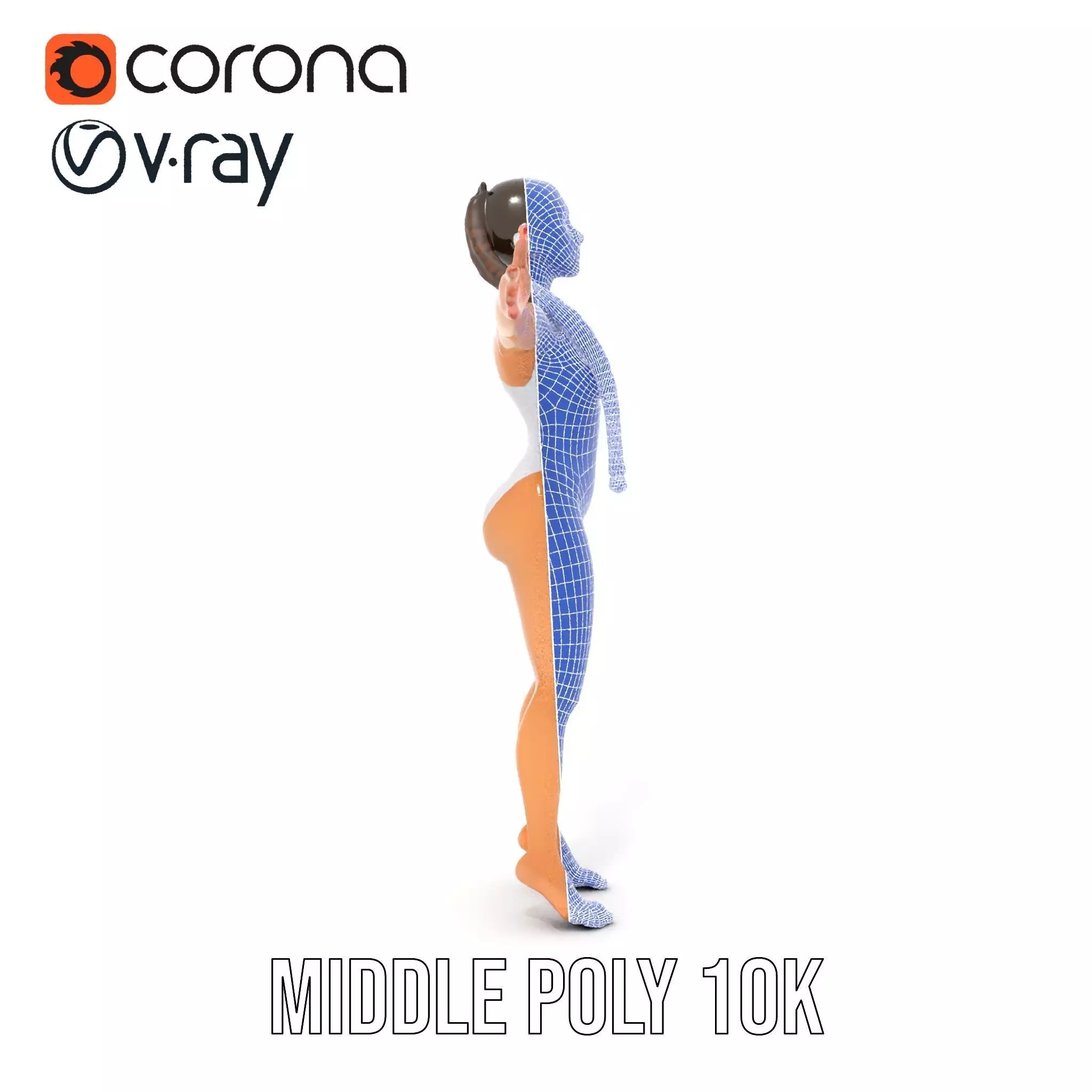 Elegant Swimsuit Model model pack Low-poly 3D model_29