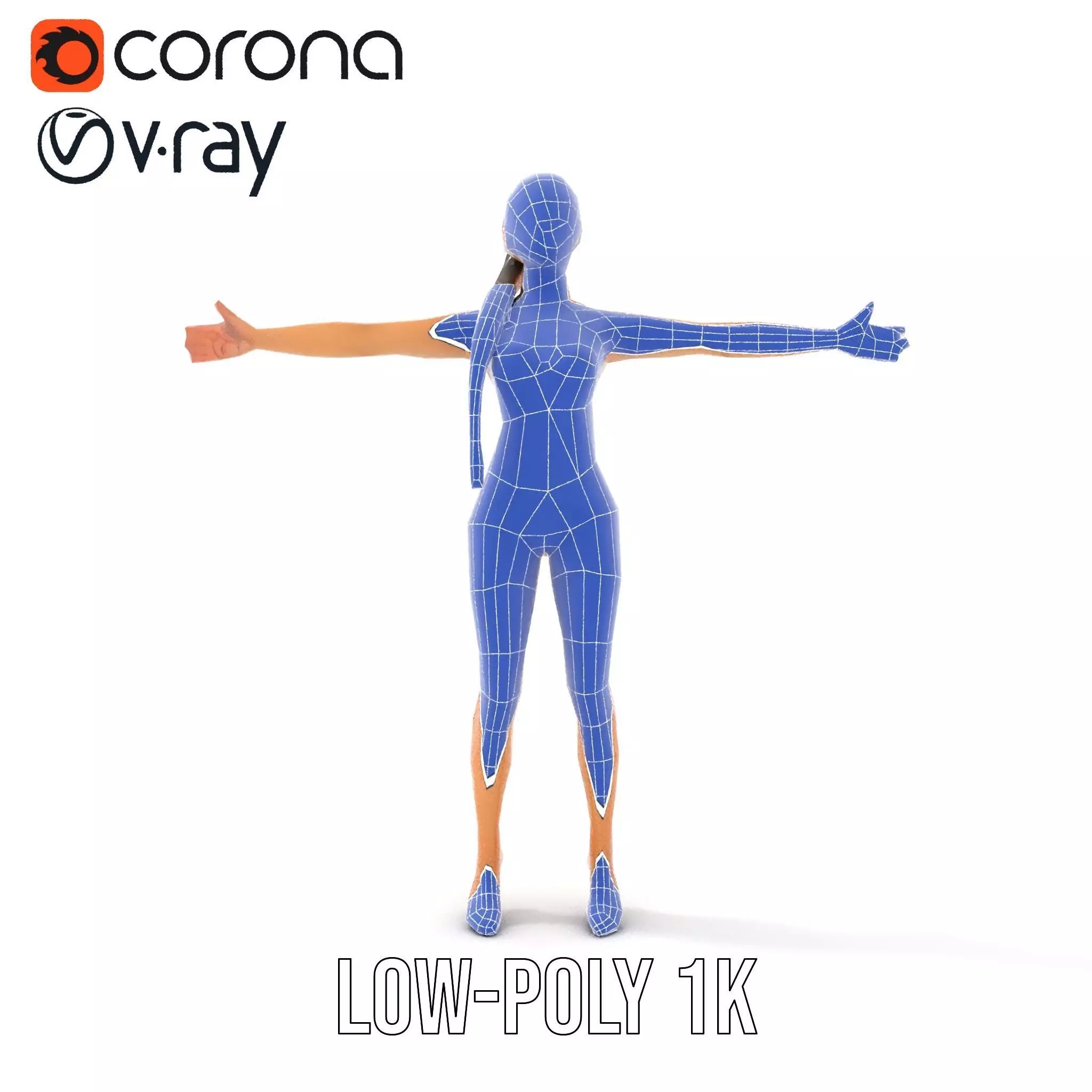 Elegant Swimsuit Model model pack Low-poly 3D model_9