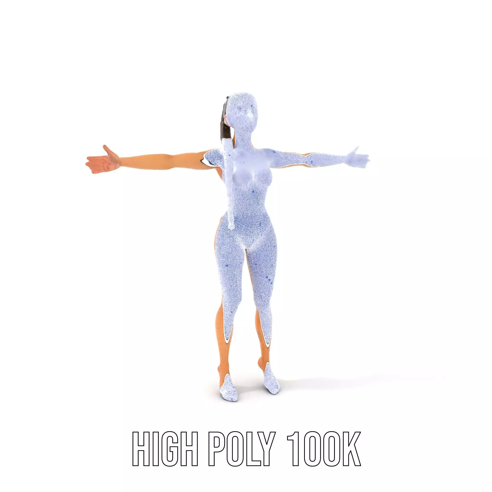 Elegant Swimsuit Model model pack Low-poly 3D model_4