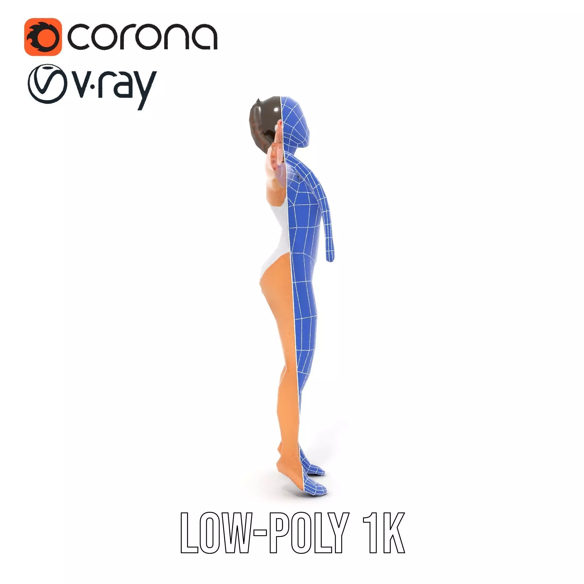 Elegant Swimsuit Model model pack Low-poly 3D model_28