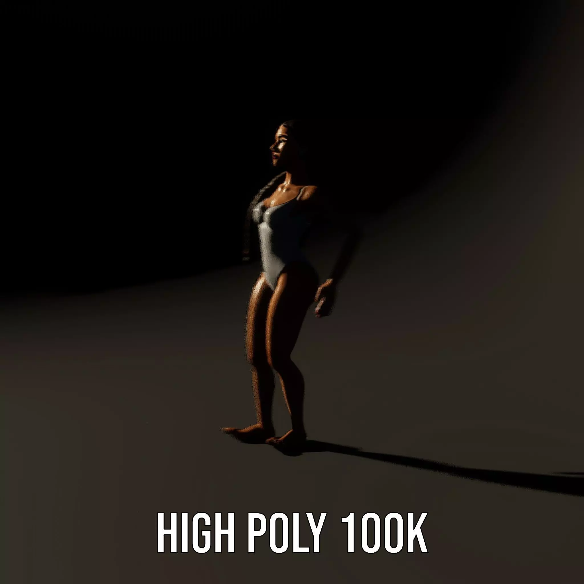 Elegant Swimsuit Model model pack Low-poly 3D model_8