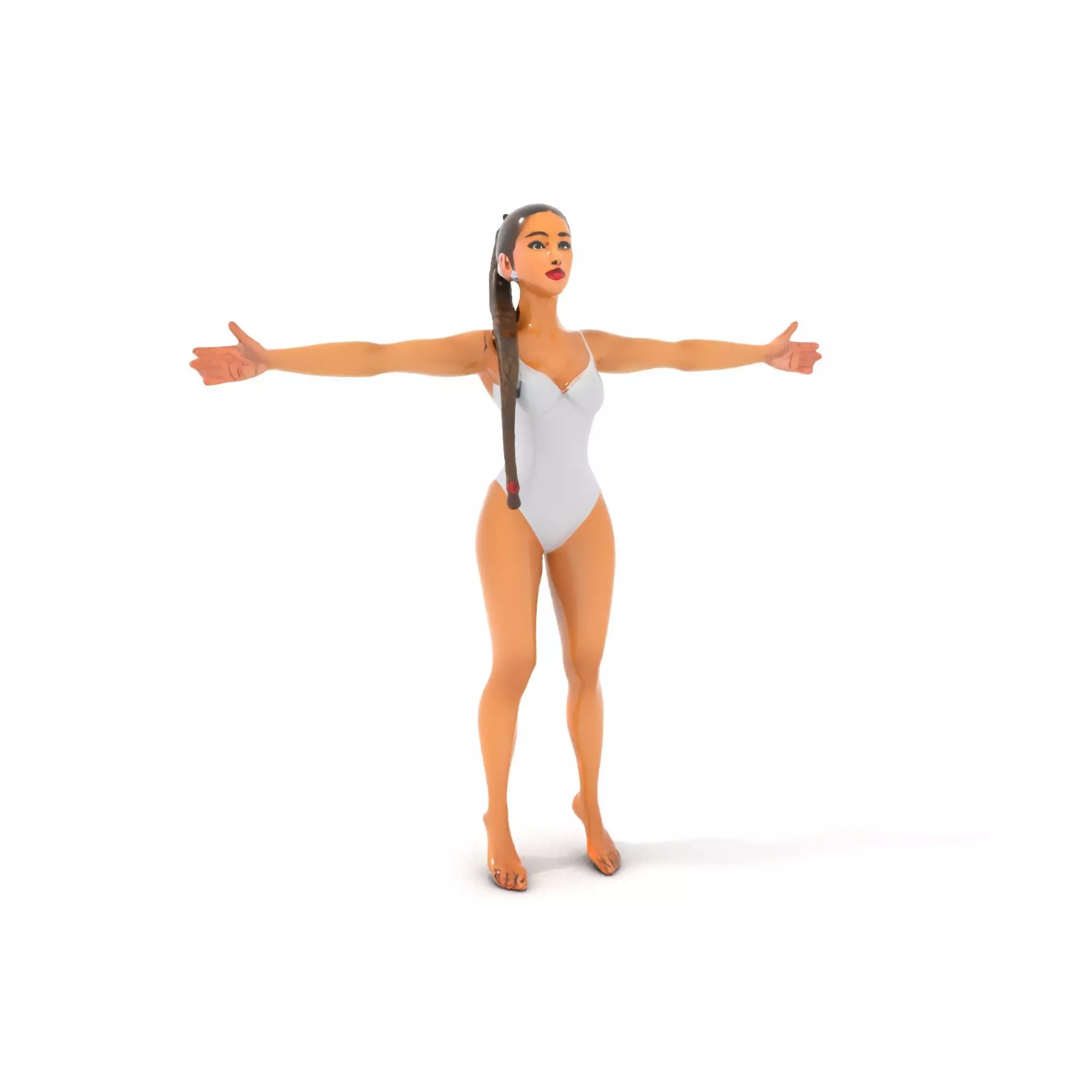 Elegant Swimsuit Model model pack Low-poly 3D model_25