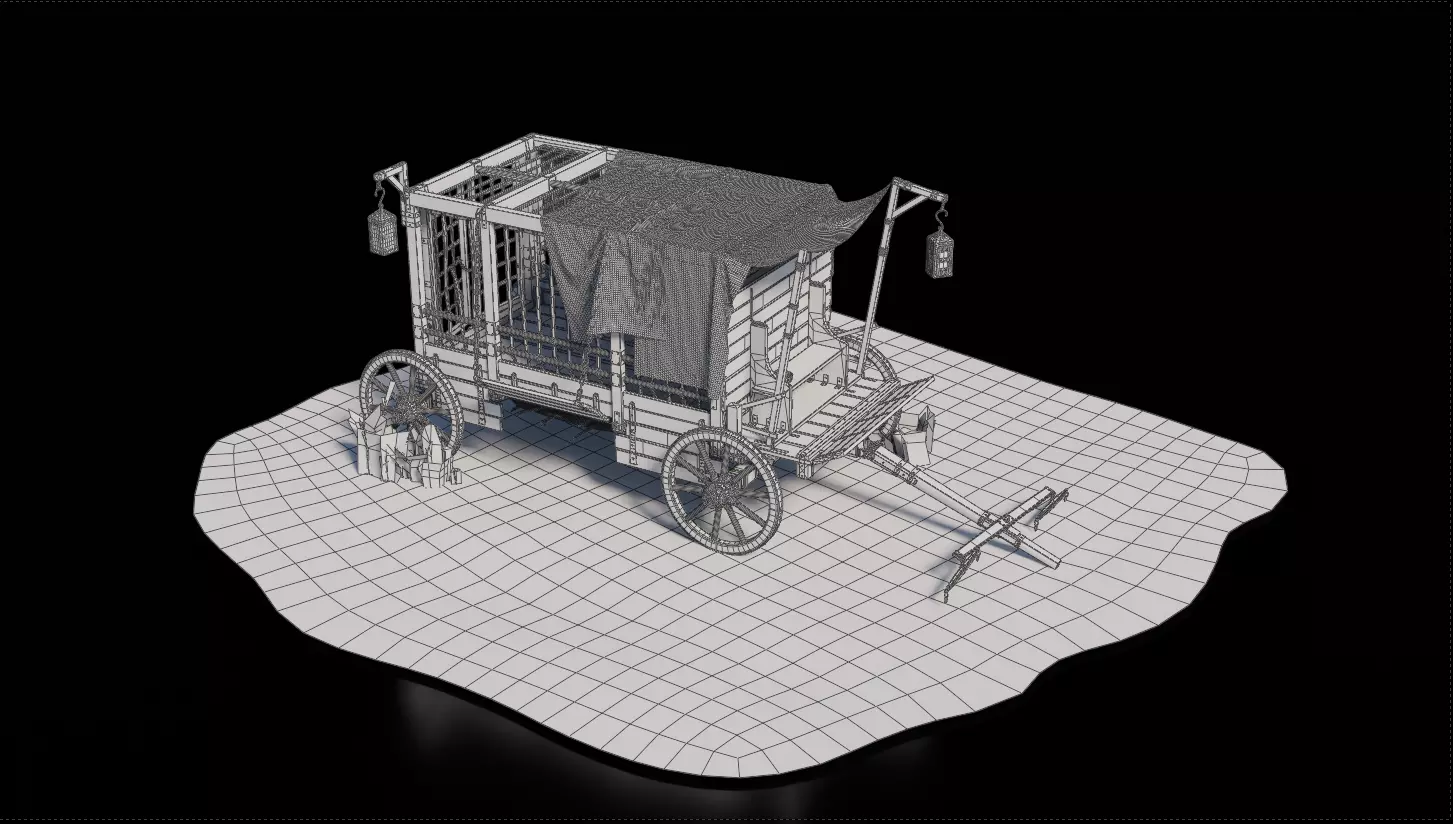 Moving Jail Medieval 3D model_2