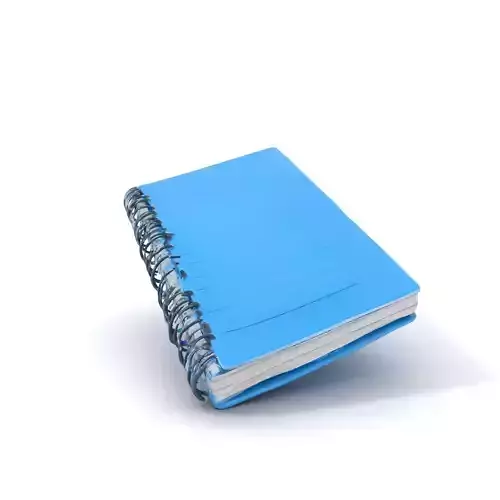 Blue Spiral Notebook model pack
